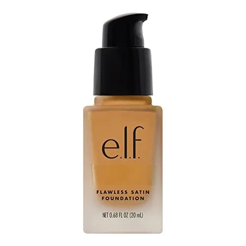 e.l.f. Flawless Satin Foundation, Almond, 20ml (0.68 Fl Oz) | Lightweight Medium Coverage thumbnail 1