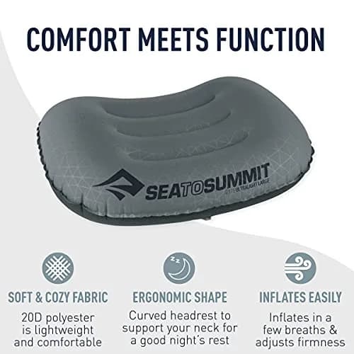 Sea to Summit Aeros Ultralight Inflatable Pillow, Large, Sea Foam | Compact, Supportive & Lightweight for Camping thumbnail 5