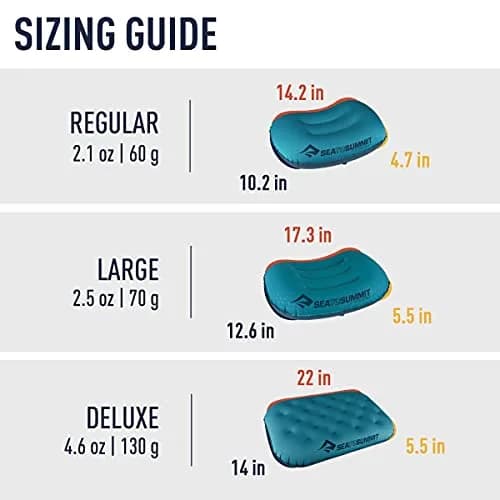 Sea to Summit Aeros Ultralight Inflatable Pillow, Large, Sea Foam | Compact, Supportive & Lightweight for Camping thumbnail 7