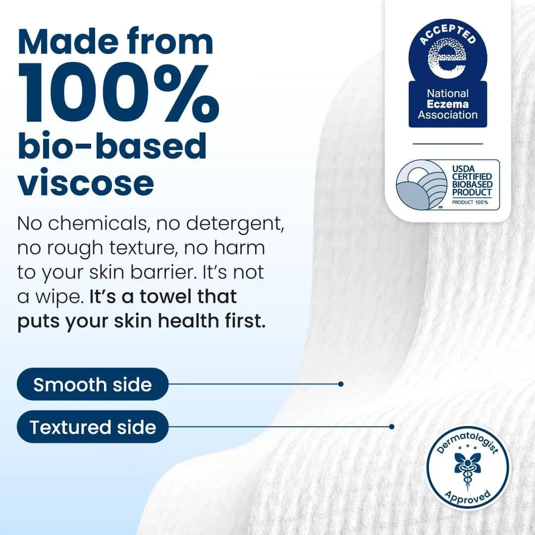 Clean Skin Club Clean Towels XL® Disposable Face Towels 50 Count (1.5 lb) | USDA Biobased & Dermatologist Approved - view 7
