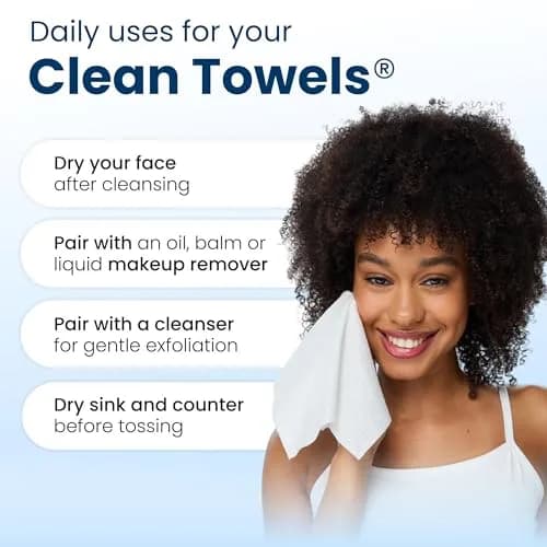 Clean Skin Club Clean Towels XL® Disposable Face Towels 50 Count (1.5 lb) | USDA Biobased & Dermatologist Approved thumbnail 9