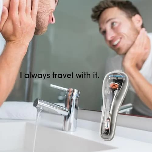 Nincha Manual Razor Travel Case Portable Plastic Razor Protector Grey | Fits Most Manual Razor Systems thumbnail 7