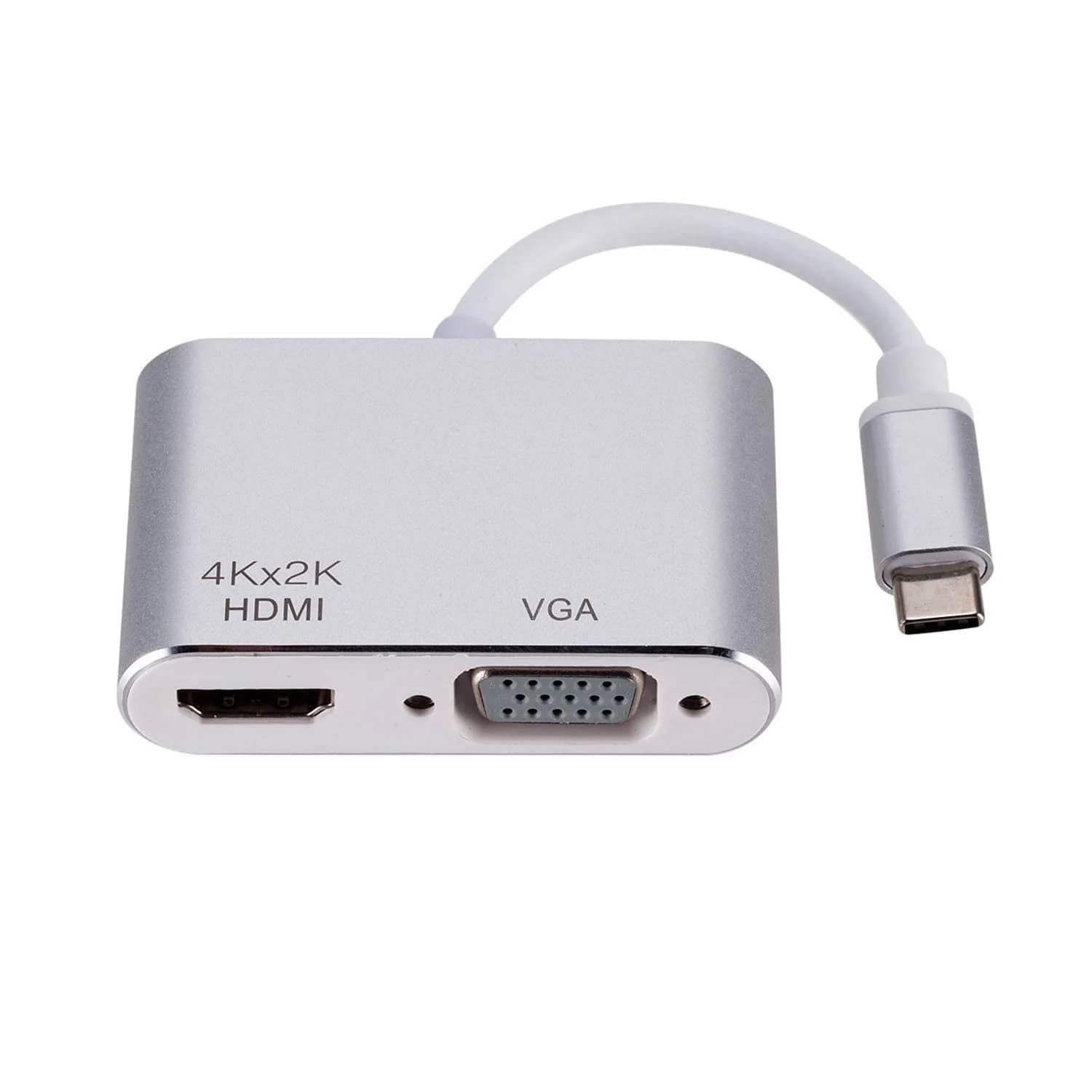 XHONY USB C to HDMI & VGA Adapter | 4K Dual Monitor Converter for MacBook, Chromebook, Dell XPS, Samsung Galaxy S8