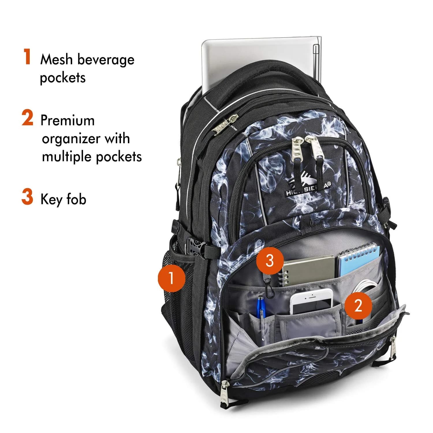 High Sierra Swerve Laptop Backpack 36.5L (19 x 13 x 7.75-Inch) | Water-Resistant for Daily Commutes thumbnail 2