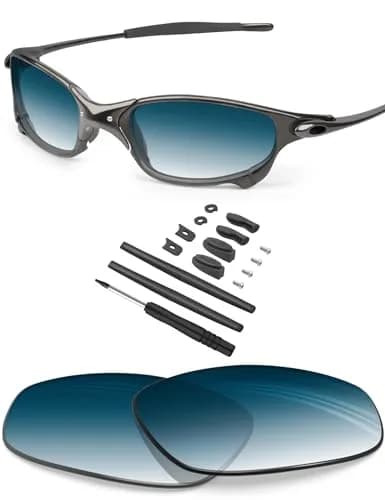BLAZERBUCK Blue Gradient Replacement Lenses for Oakley Juliet Sunglasses | Impact Resistant, UV Protection thumbnail 1