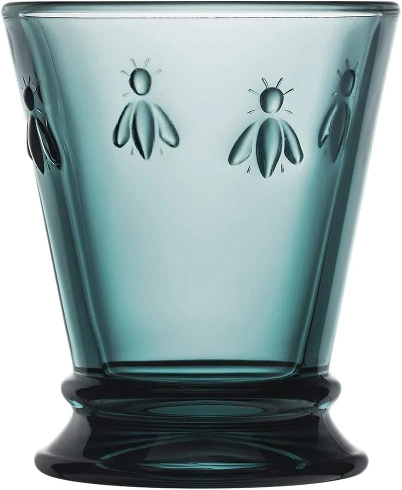 La Rochère Napoleon Bee Blue Tumbler Set of 6 | 255ml (9 fl oz) Classic French Glassware - view 2