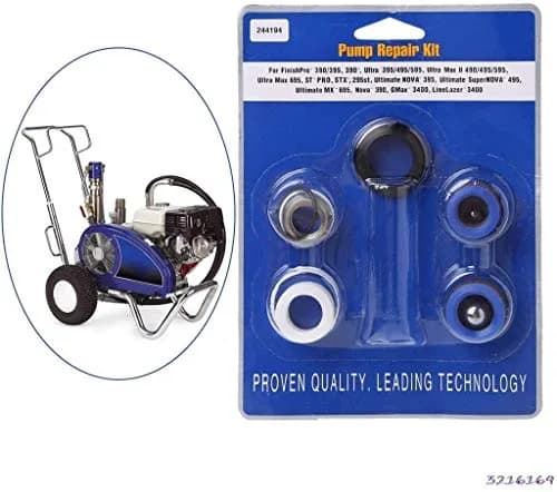 GDHXW Pump Repair Packing Kit for Graco Airless Paint Sprayer 244194 | Compatible with 295, 3400, 390, 395, 490, 495, 595 Models thumbnail 3