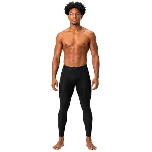 DEVOPS Men's Compression Pants Athletic Leggings Tights | 4-Way Stretch, UPF 50+ Support thumbnail 6
