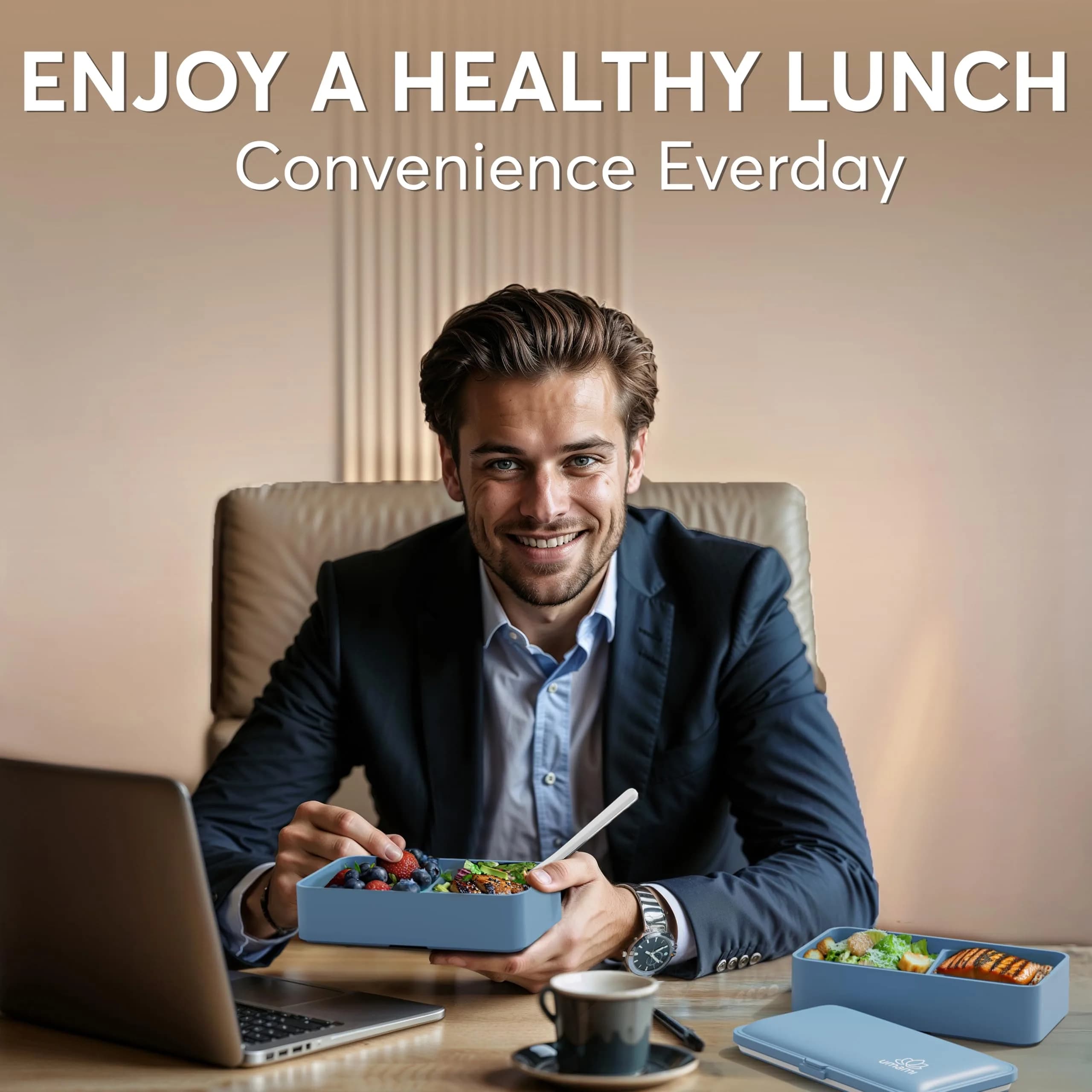 Umami Bento Box Adult, Leakproof, All-in-1 Lunch Containers for Adults, 1200ml (40 oz) | French Lunch Box Brand - view 6