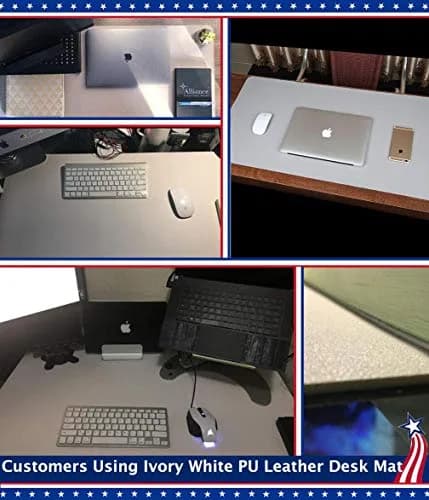 Easy Easy Life Black PU Leather Desk Pad 43cm x 91cm (17" x 36") | Waterproof & Anti-Skid Writing Mat thumbnail 7