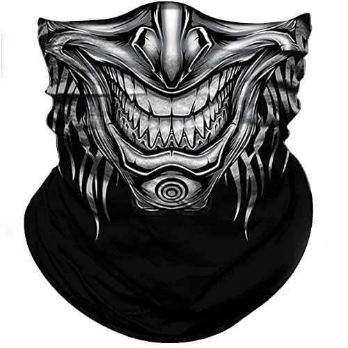 Obacle Skull Beard V Teeth Half Face Mask for Dust, Wind, UV Protection - Seamless 3D Tube Bandana thumbnail 1
