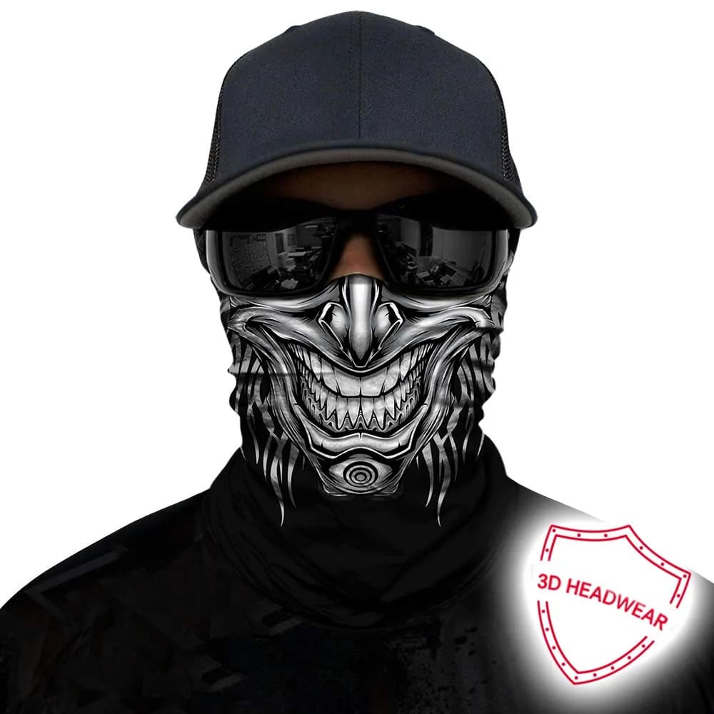 Obacle Skull Beard V Teeth Half Face Mask for Dust, Wind, UV Protection - Seamless 3D Tube Bandana - view 2