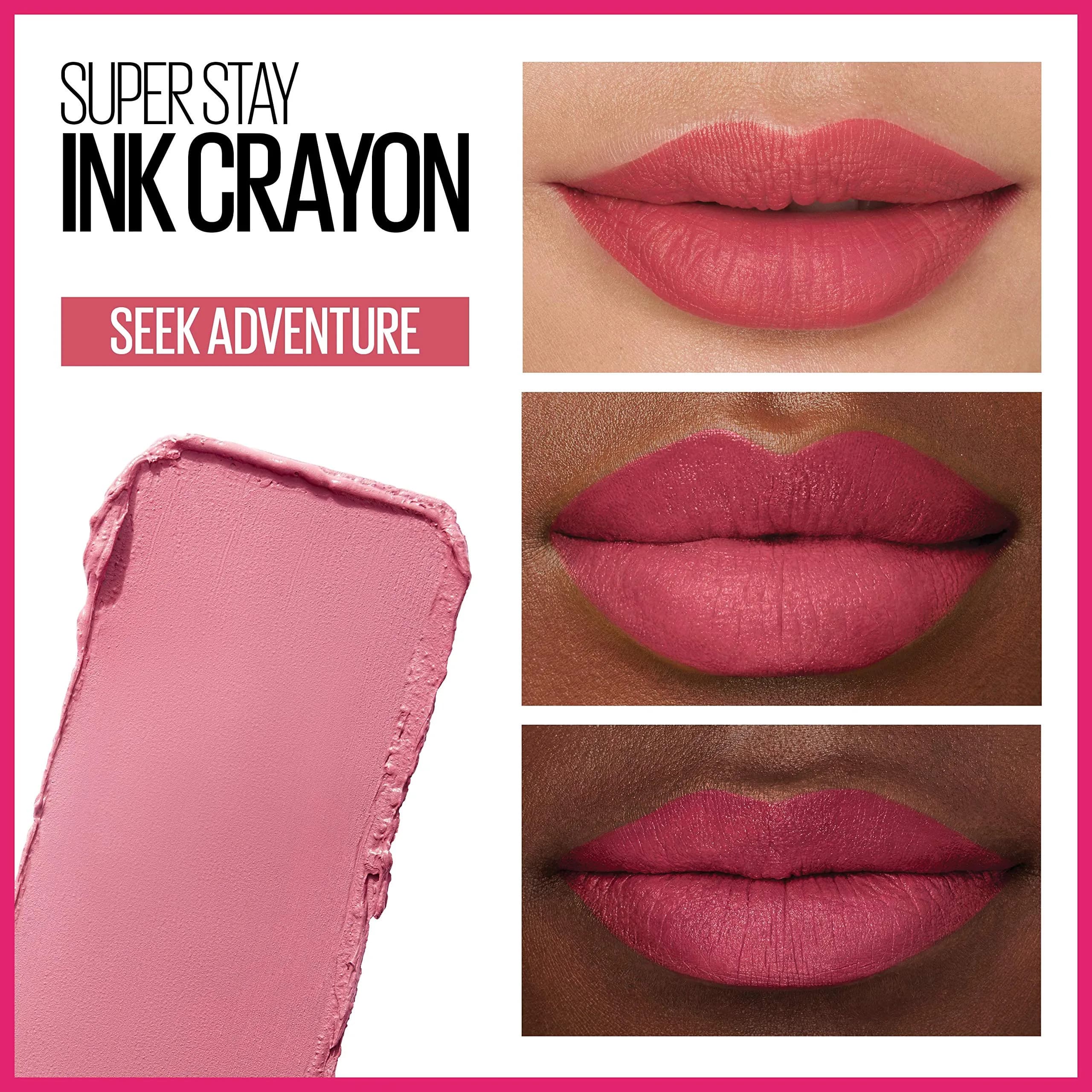 Maybelline Super Stay Ink Crayon Lipstick Makeup, Seek Adventure (0.04 oz / 1.13 g) | Long-Lasting Matte Lip Color - view 3