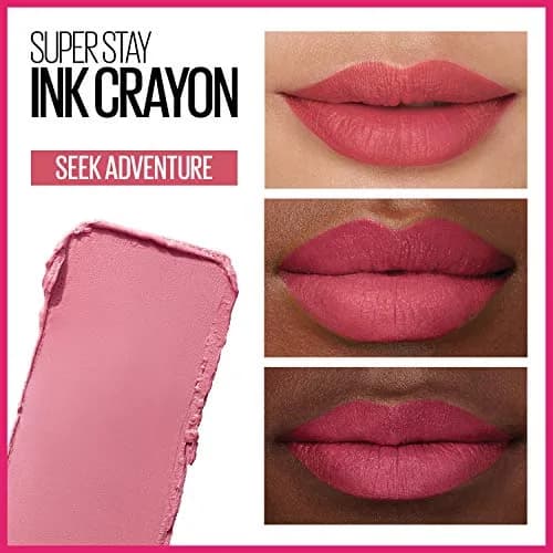 Maybelline Super Stay Ink Crayon Lipstick Makeup, Seek Adventure (0.04 oz / 1.13 g) | Long-Lasting Matte Lip Color thumbnail 3