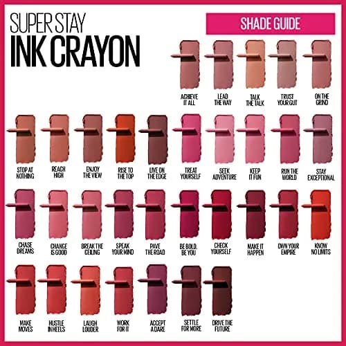 Maybelline Super Stay Ink Crayon Lipstick 0.04 oz (1.1g) | Matte Berry Wine Lip Color thumbnail 4