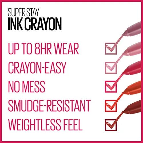 Maybelline Super Stay Ink Crayon Lipstick 0.04 oz (1.1g) | Matte Berry Wine Lip Color thumbnail 6