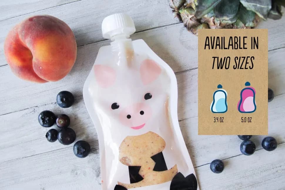 SQUOOSHI Reusable Baby Food Pouches 6 Pack | 3.4 oz | BPA-Free, Dishwasher Safe, Freezer Safe thumbnail 6