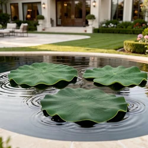 IFAMIO Artificial Floating Foam Lotus Leaves 4 Sizes | Realistic Pond & Aquarium Decor (10cm-28cm) thumbnail 5