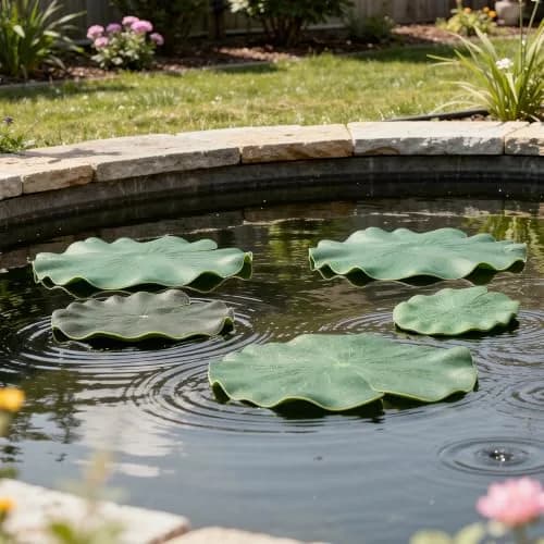 IFAMIO Artificial Floating Foam Lotus Leaves 4 Sizes | Realistic Pond & Aquarium Decor (10cm-28cm) thumbnail 4