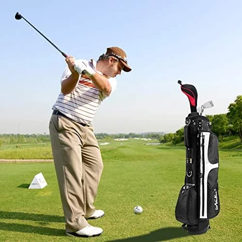LONGCHAO Red/Black Golf Head Covers Driver 1 3 5 7 X | Thick Neoprene Protects Clubs thumbnail 8