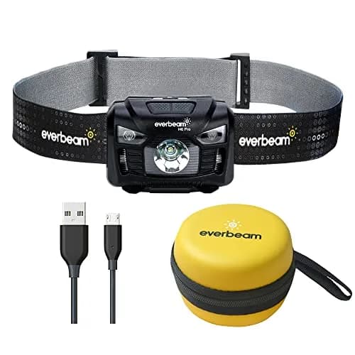 Everbeam H6 Pro LED Headlamp with Motion Sensor, 650 Lumen Brightness, 20 Hours Runtime, 1200mAh USB Rechargeable Battery | 72g (2.5oz) Lightweight thumbnail 1