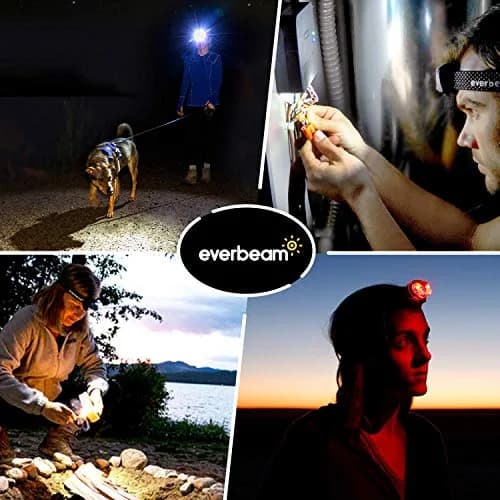 Everbeam H6 Pro LED Headlamp with Motion Sensor, 650 Lumen Brightness, 20 Hours Runtime, 1200mAh USB Rechargeable Battery | 72g (2.5oz) Lightweight thumbnail 7