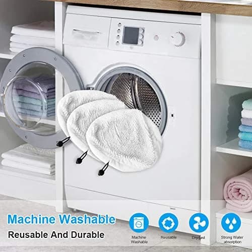 Fushing 6Pcs Steam Mop Pads | Reusable Microfiber Replacement Pads for Steam Mops thumbnail 5