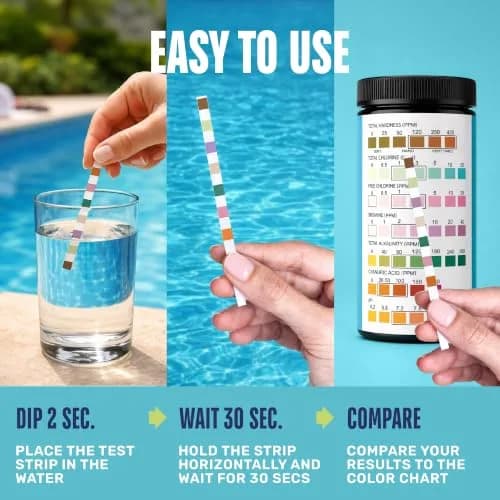 JNW Direct Pool Test Strips 100 Count | 7-in-1 Water Test for Pools & Spas thumbnail 5
