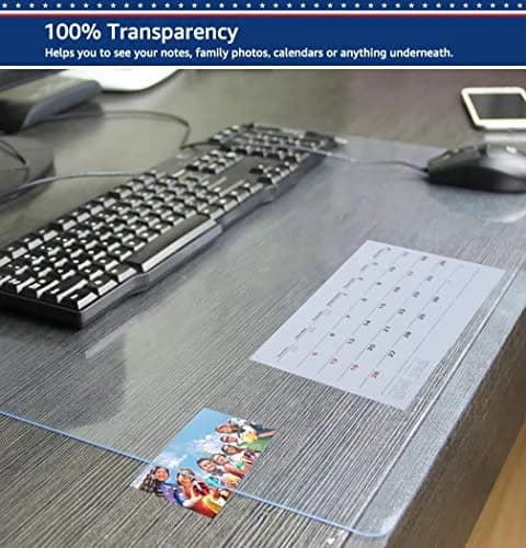 Easy Easy Life Clear Desk Pad Protector 24 x 60 Inch (61 cm x 152 cm) | Protects Desks from Scratches and Spills thumbnail 4