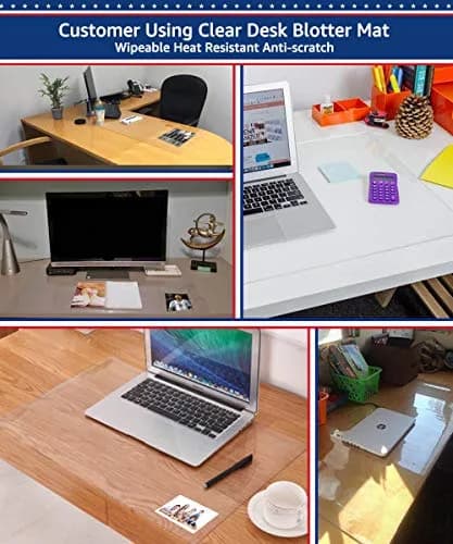 Easy Easy Life Clear Desk Pad Protector 24 x 60 Inch (61 cm x 152 cm) | Protects Desks from Scratches and Spills thumbnail 5