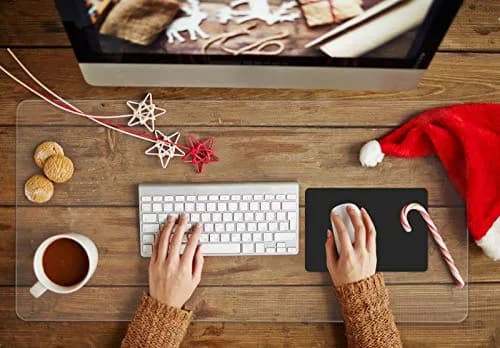 Easy Easy Life Clear Desk Pad Protector 24 x 60 Inch (61 cm x 152 cm) | Protects Desks from Scratches and Spills thumbnail 2