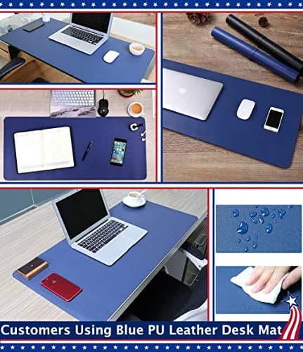 Easy Easy Life White PU Leather Desk Pad 91.44cm (36 Inch) | Waterproof & Heat-Resistant Table Protector thumbnail 5