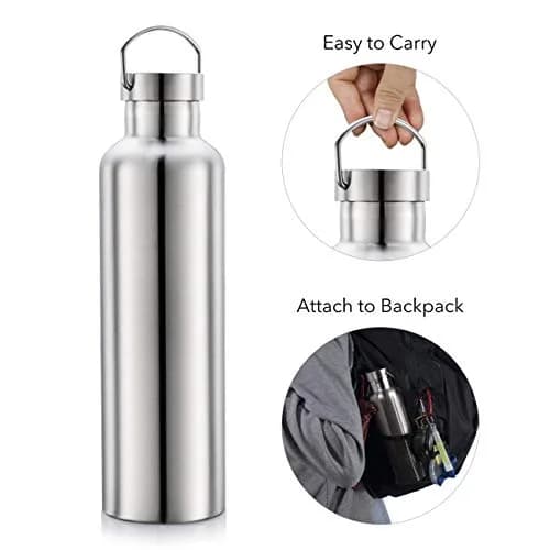 Gteller Stainless Steel Vacuum Insulated Water Bottle 34oz | Keeps Drinks Hot 6h, Cold 10h, Double Walled, Leak Proof thumbnail 5