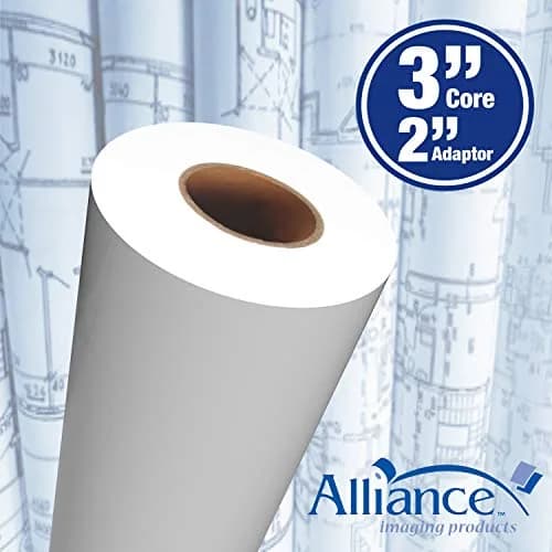 Alliance Wide Format Paper CAD Bond Rolls 36" x 300 Ft | 20lb, White, Laser & Inkjet Compatible thumbnail 6