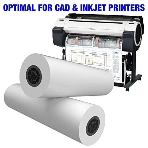 Alliance Wide Format Paper CAD Bond Rolls 36" x 300 Ft | 20lb, White, Laser & Inkjet Compatible thumbnail 7