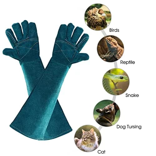 AOWPFVV Animal Handling Gloves Bite Proof for Dogs, Cats, 60cm (23.6in) Large | ANSI Cut Level A5 Protection thumbnail 5