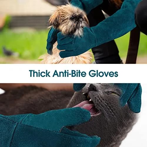 AOWPFVV Animal Handling Gloves Bite Proof for Dogs, Cats, 60cm (23.6in) Large | ANSI Cut Level A5 Protection thumbnail 6
