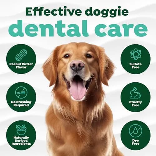 TropiClean No Brush Dog Toothpaste Peanut Butter 4oz (118ml) | Freshens Breath & Removes Plaque thumbnail 4