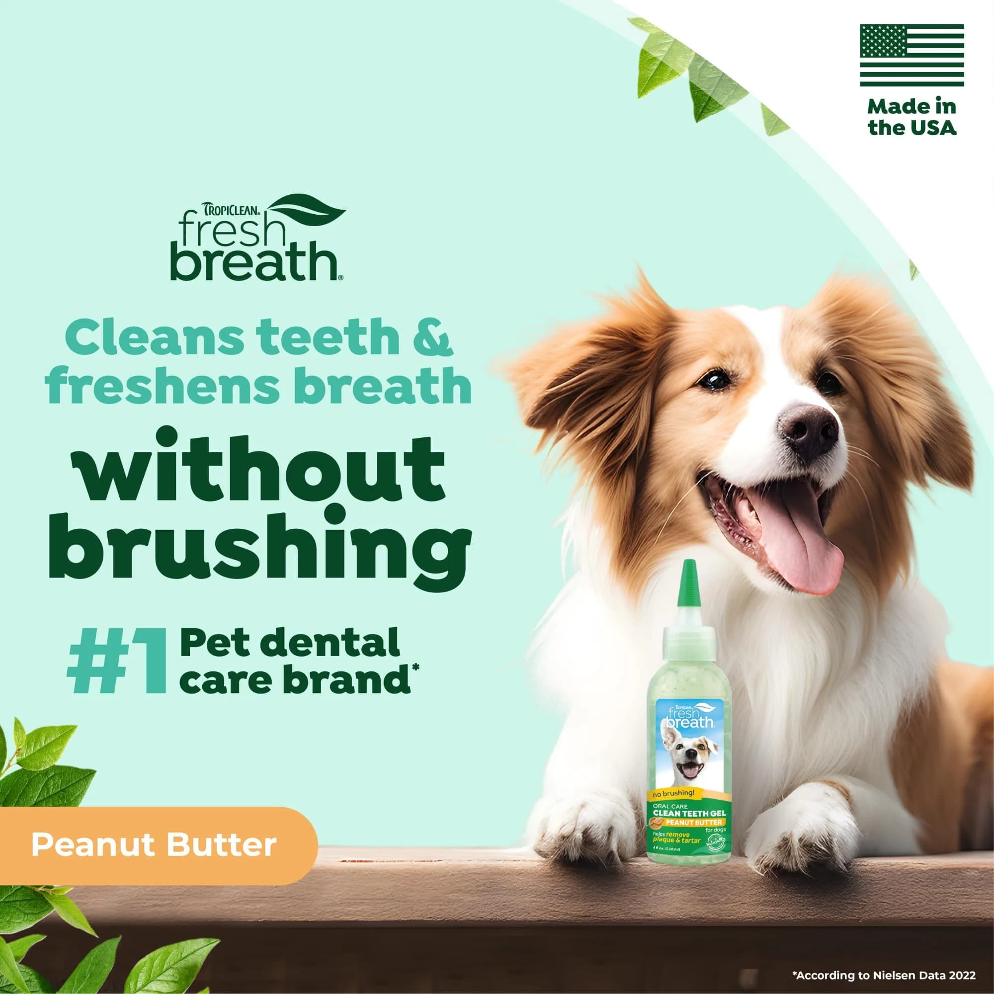 TropiClean No Brush Dog Toothpaste Peanut Butter 4oz (118ml) | Freshens Breath & Removes Plaque - view 2