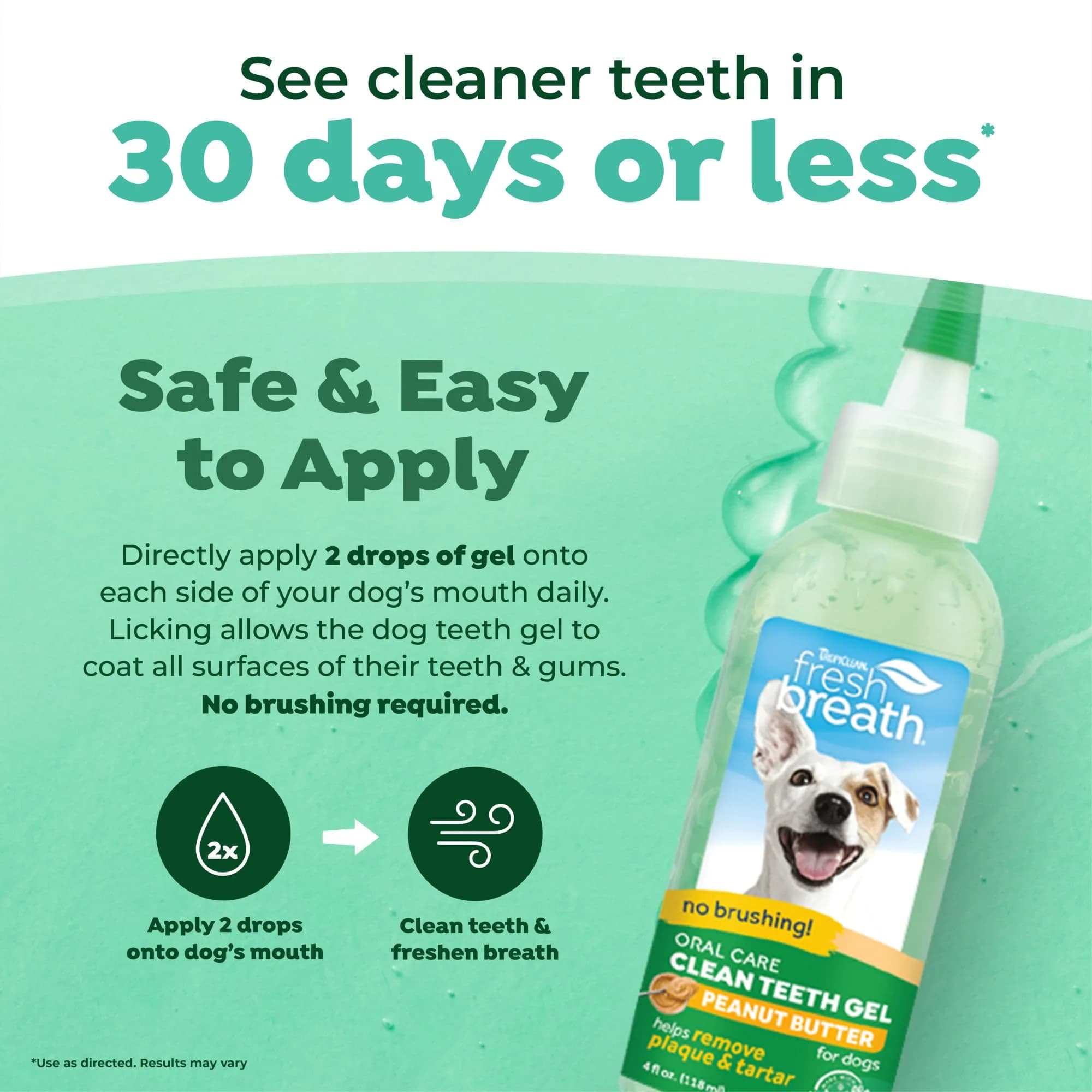 TropiClean No Brush Dog Toothpaste Peanut Butter 4oz (118ml) | Freshens Breath & Removes Plaque - view 3