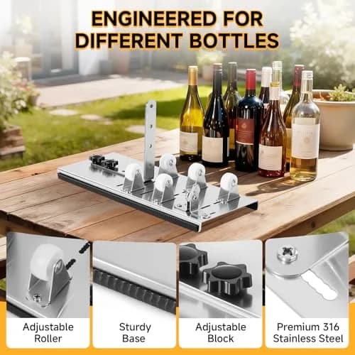 Kalawen Glass Bottle Cutter Kit for Round Bottles | Adjustable Stainless Steel Tool with Diamond Carbide Blade thumbnail 5