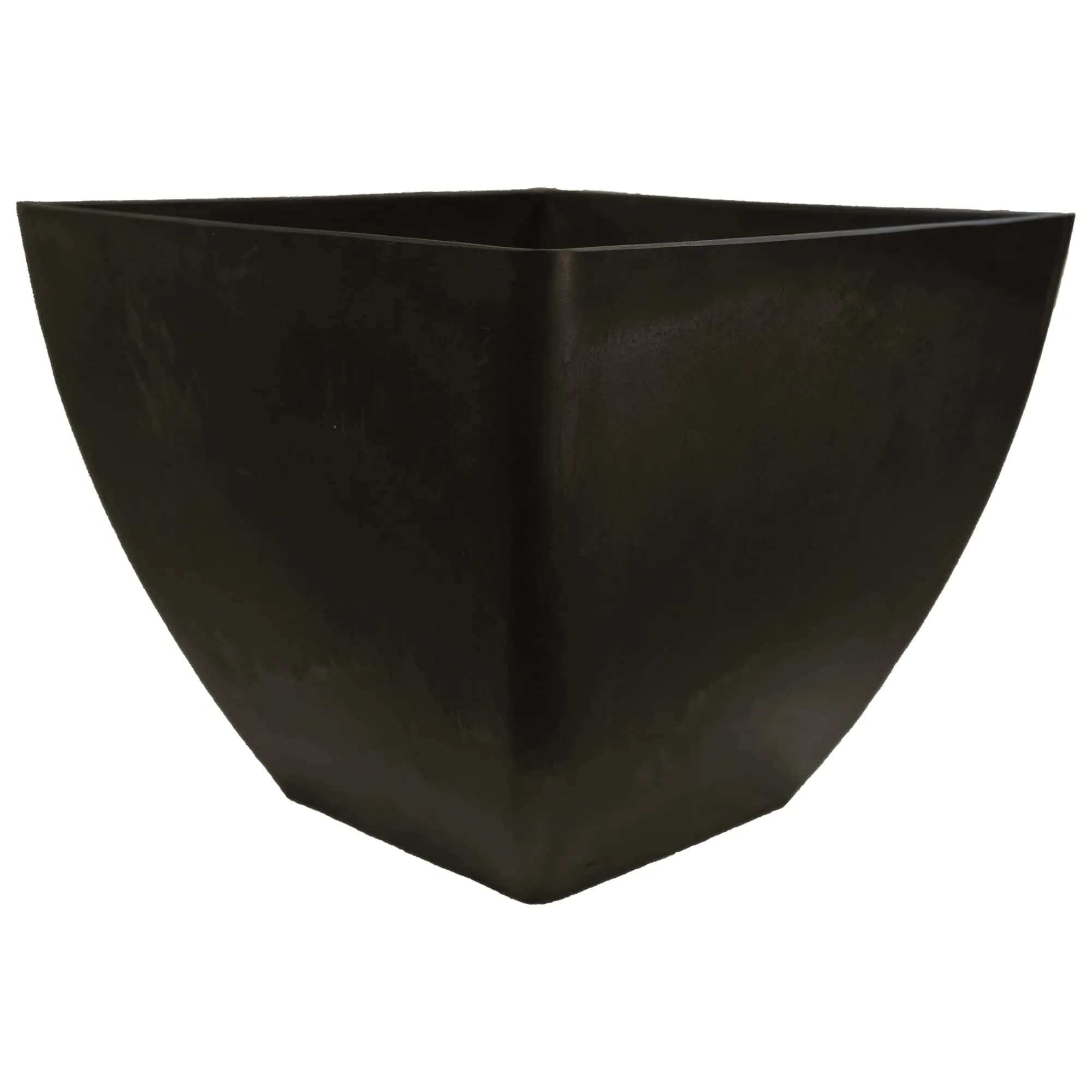 RTS Home Accents 16" Square Garden Planter Graphite | Weather-Resistant Indoor/Outdoor Planter