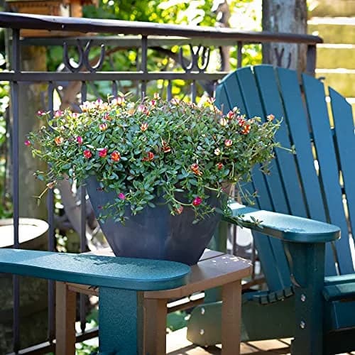 RTS Home Accents 16" Square Garden Planter Graphite | Weather-Resistant Indoor/Outdoor Planter thumbnail 5