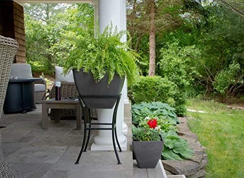 RTS Home Accents 16" Square Garden Planter Graphite | Weather-Resistant Indoor/Outdoor Planter thumbnail 8