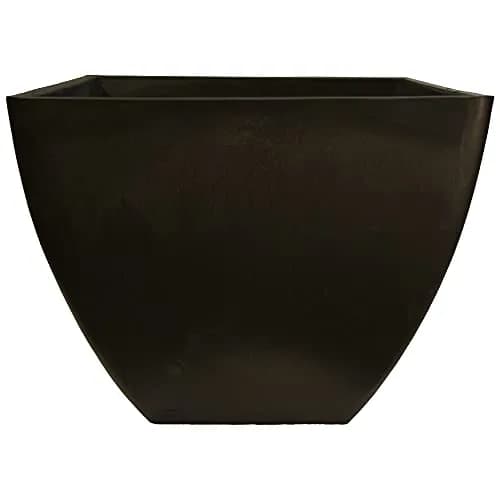 RTS Home Accents 16" Square Garden Planter Graphite | Weather-Resistant Indoor/Outdoor Planter thumbnail 2
