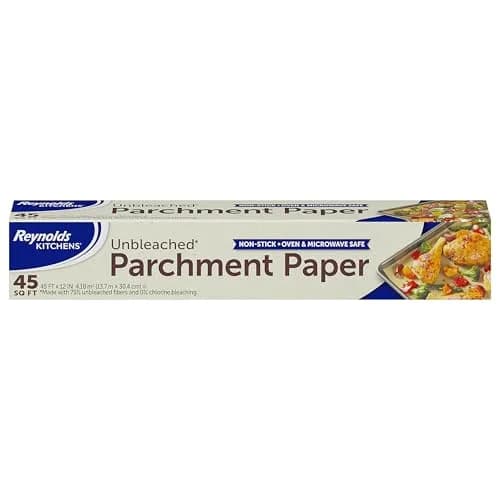 Reynolds Unbleached Parchment Paper Roll 45 sq ft | Oven Safe up to 425°F, Non-Stick, Eco-Friendly thumbnail 1