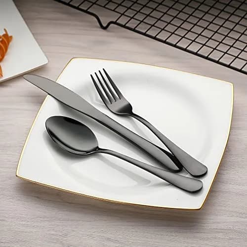 DEVICO Full-Size Travel Silverware Set with Case | Durable 18/8 Stainless Steel Flatware for Camping & Daily Use thumbnail 2