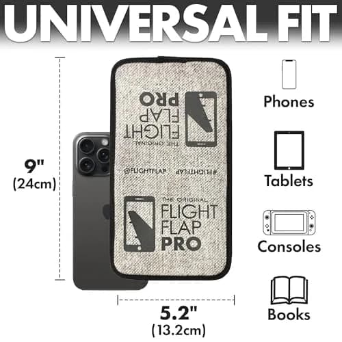 Flight Flap PRO Airplane Phone Holder, Flexible Cell Phone Holder 23.9cm (9.5") | Grips Devices for Travel, Work, and Leisure thumbnail 5