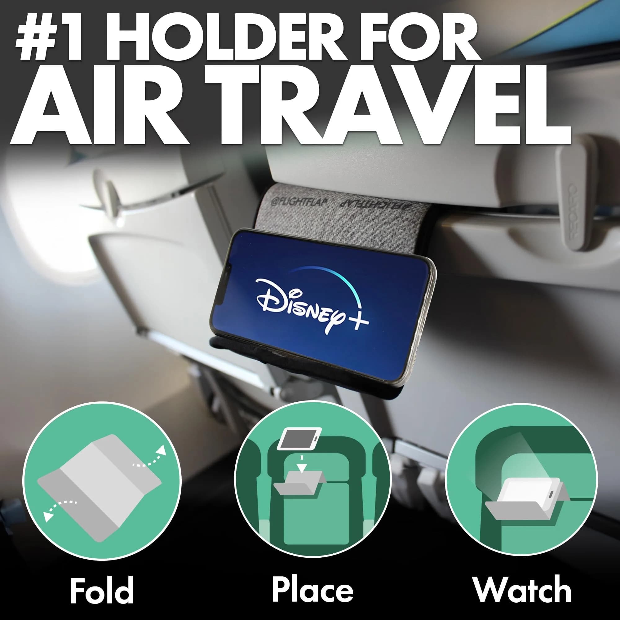 Flight Flap PRO Large Flexible Airplane Phone Holder (12in x 7in) - view 2