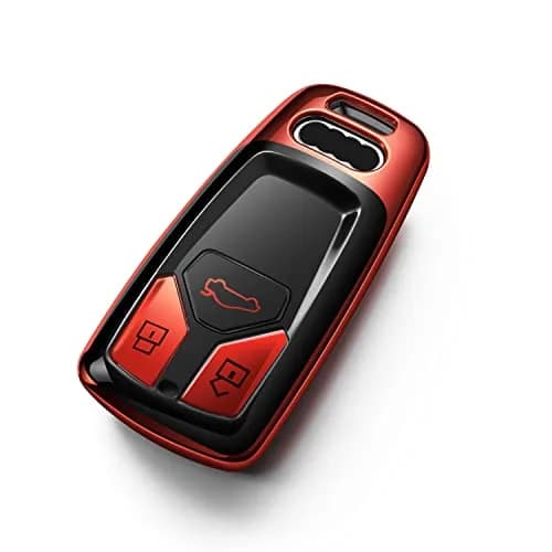 Tukellen Red Soft TPU Key Fob Cover for Audi A4 Q7 Q5 TT A3 A6 SQ5 R8 S5 Smart Key | 360° Protection thumbnail 1